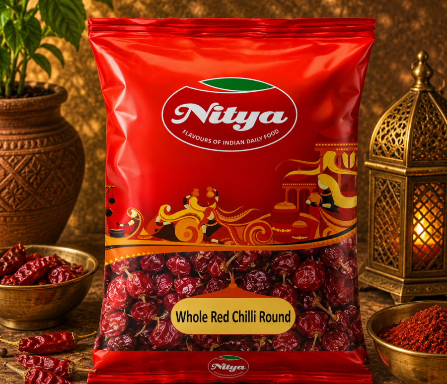 Whole Red Chilli Round Whole Red Chilli Round